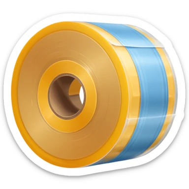 A roll of plastic film wrapping for food  sticker