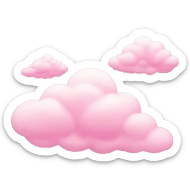 pink clouds sticker