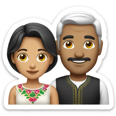 Pakistani man with Mexican woman sticker