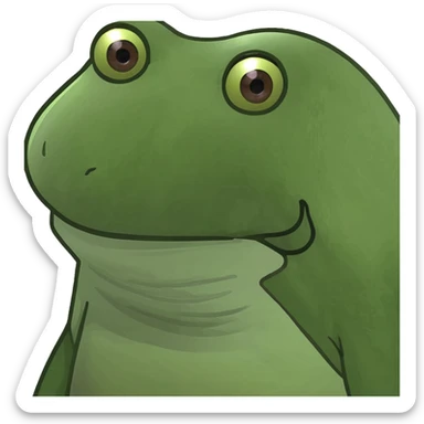 shoulder bufo frog meme emoji style sticker