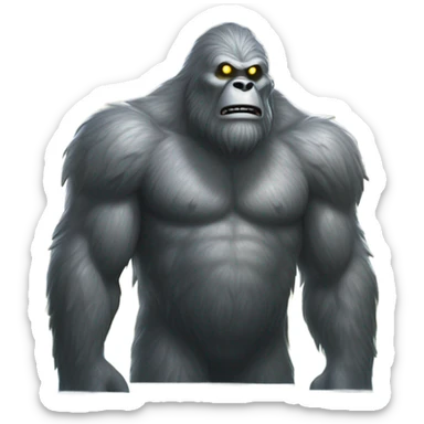 Silver big foot in swamp sticker