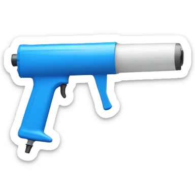 blue caulk gun sticker
