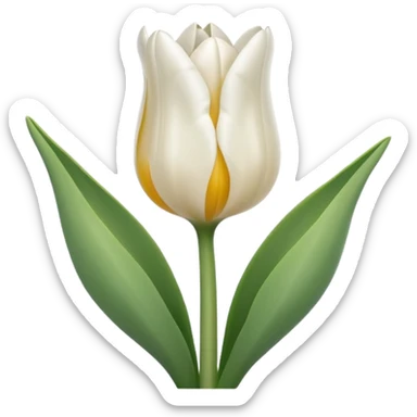 white tulipe sticker