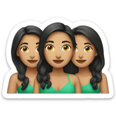 3 mexican female friends sticker
