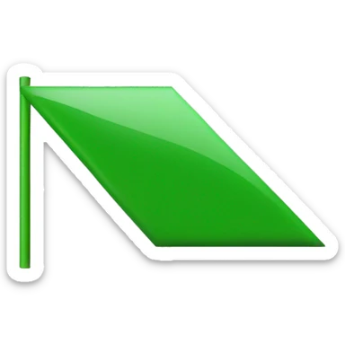 Triangle green flag sticker