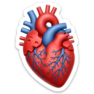 настоящий орган сердце человека  черное sticker