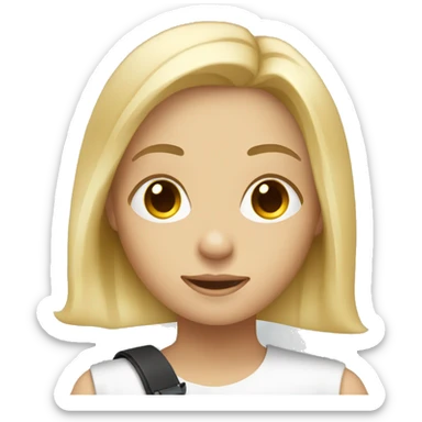 Blond Girl with a Camara  sticker