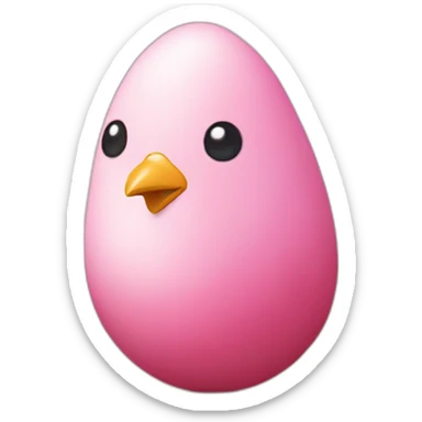 pink chicken egg sticker