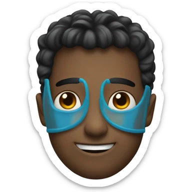 Bleu hreat with A sticker