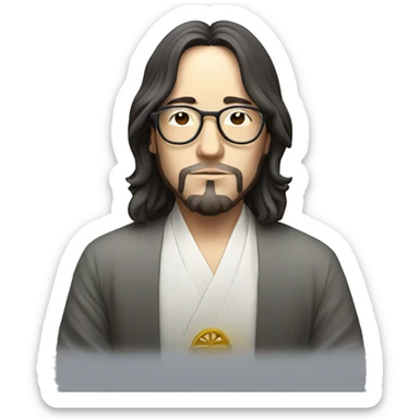 Half-Taiwanese Sean Lennon meditating sticker