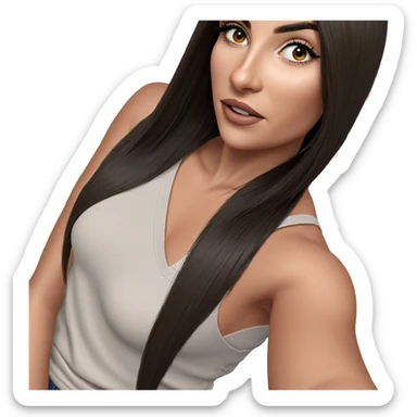 realistic portrait of girl sticker