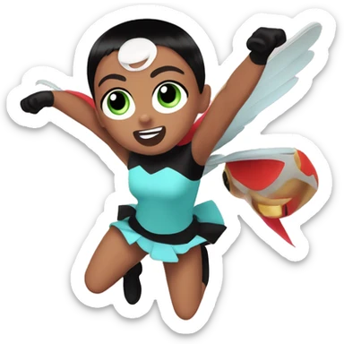 Powerpuff girls flying  sticker