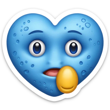 Blue emoji cystic fibrosis sticker