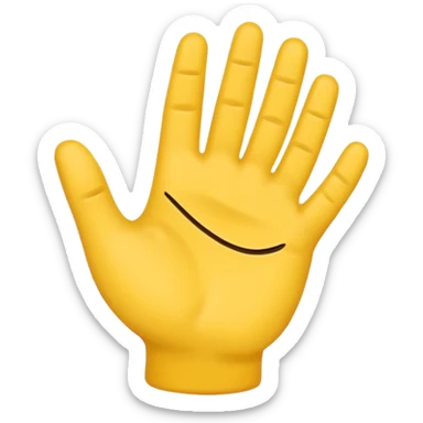 YVL emoji not to realistic make it look like an emoji hand sticker