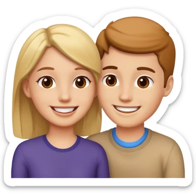 two people talking to eachother sticker