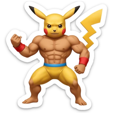 GigaChad picachu sticker