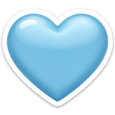 Light blu heart sticker