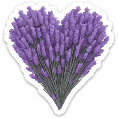 A heart with lavender ￼ sticker