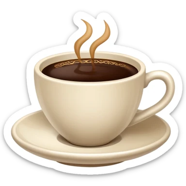 Saudi traditional coffee cup filled with coffee sticker