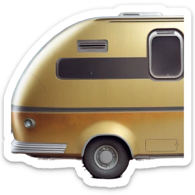  Side view 1973 caravan C-3PO tarnished from space with rear wing  sticker