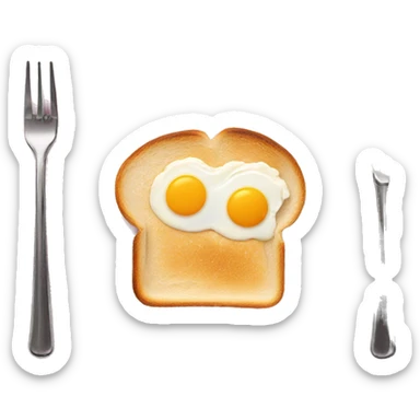 egg toast on pink plate sticker