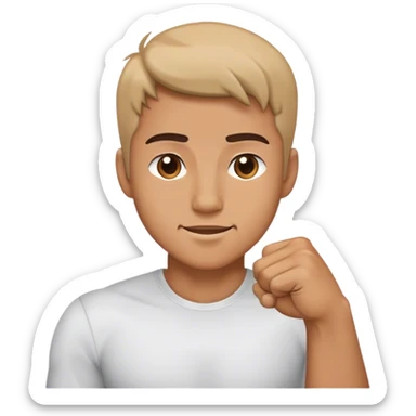Man showing appreciation and support with fist outward  sticker