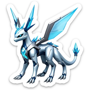Cyborg-Kyurem-Glaceon-dialga-hybrid, full body sticker