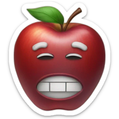 red apple hacker sticker