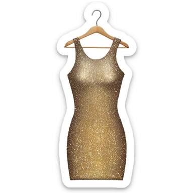 sparkly short bodycon dress on hanger sticker