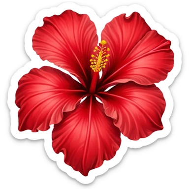 Hibiscus heart sticker