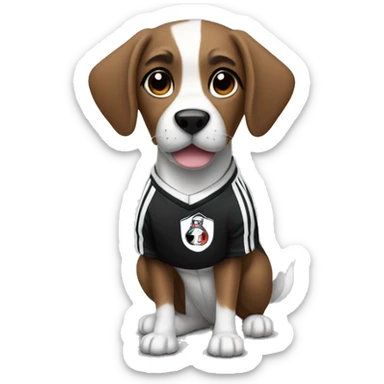 dog wearing beşiktaş uniform sticker