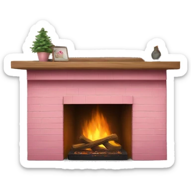 Winter Pink FirePlace sticker