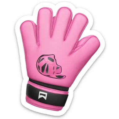 Pink soccer goalie gloves sticker