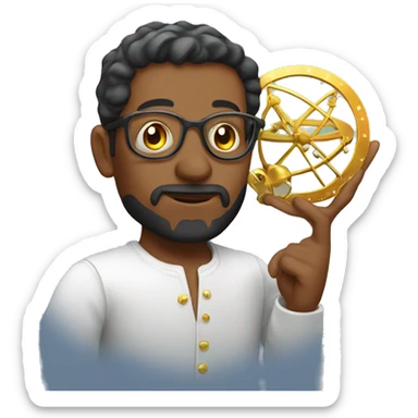 Astrologist whith astrolabe sticker