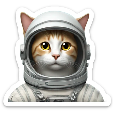 Cat in outer space  sticker