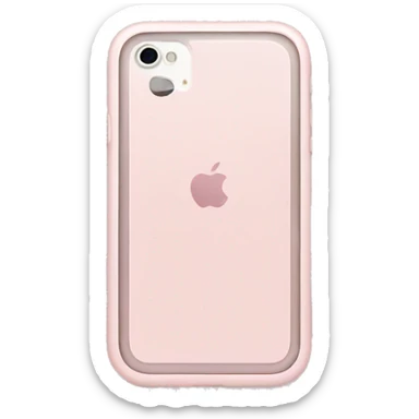 Light Pink iPhone 14 facing flat sticker