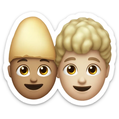 white skinned boy and girl potato sticker
