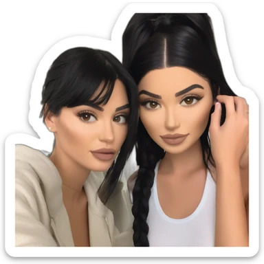 kendal jenner with kylie jenner sticker