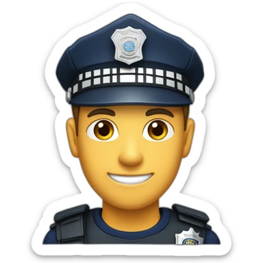 Carnero con gorra de policía  sticker