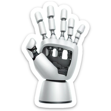 robot hand, finger point,tiktok logo sticker