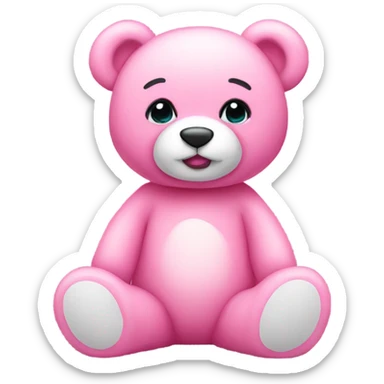 coquette pink teddy bear  sticker