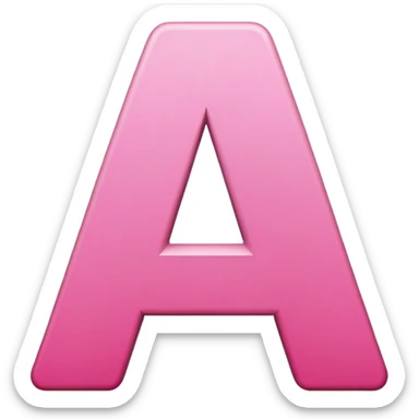 Pink Letter A sticker