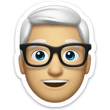 Tobey mcguire blue eyes, glasses, xmas sticker