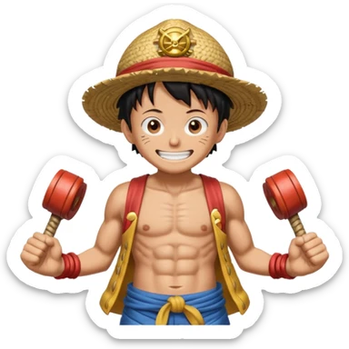 happy luffy gear 5  sticker