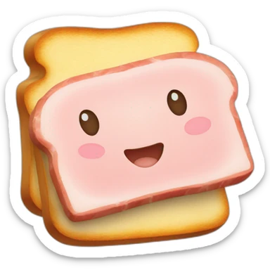 toast with ham and cheese sticker
