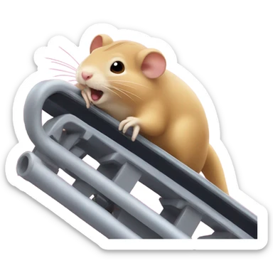 Gerbil on a roller coaster sticker