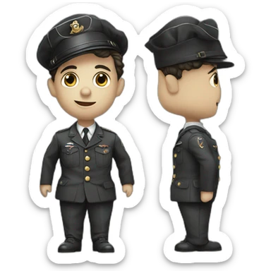 Young Charlie Chaplin wearing Ww2 suit sticker