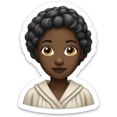 Black girl with a robe  sticker