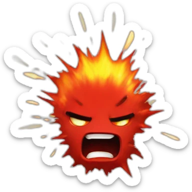 exploding rage red templier sticker