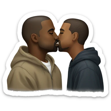 kanye west kissing kanye west sticker